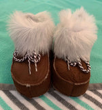 genuine fur lined baby shoes