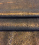 Copper Metallic Brown Leather Hides