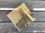 Gold Bubble Print Leather Squares