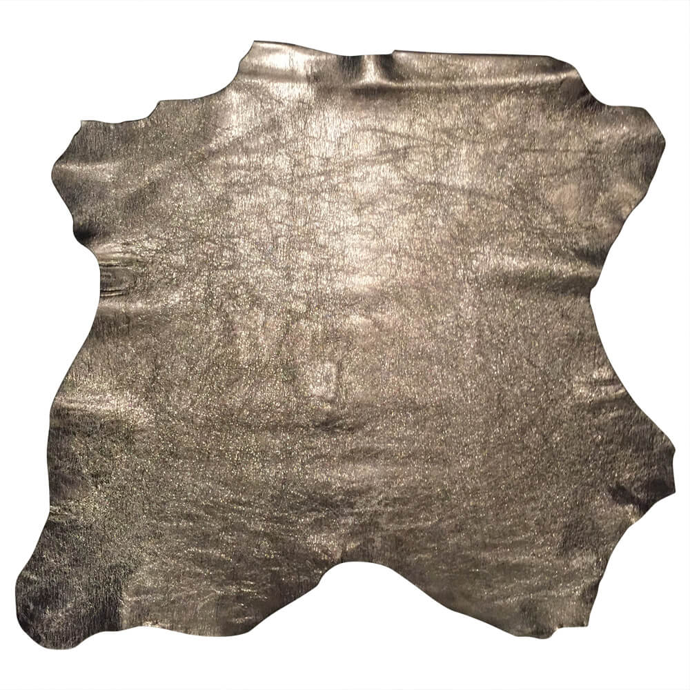 Metallic genuine leather hides for crafting