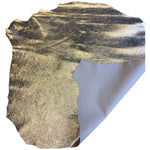 Silver Leather Hides with Metallic Crackle Finish