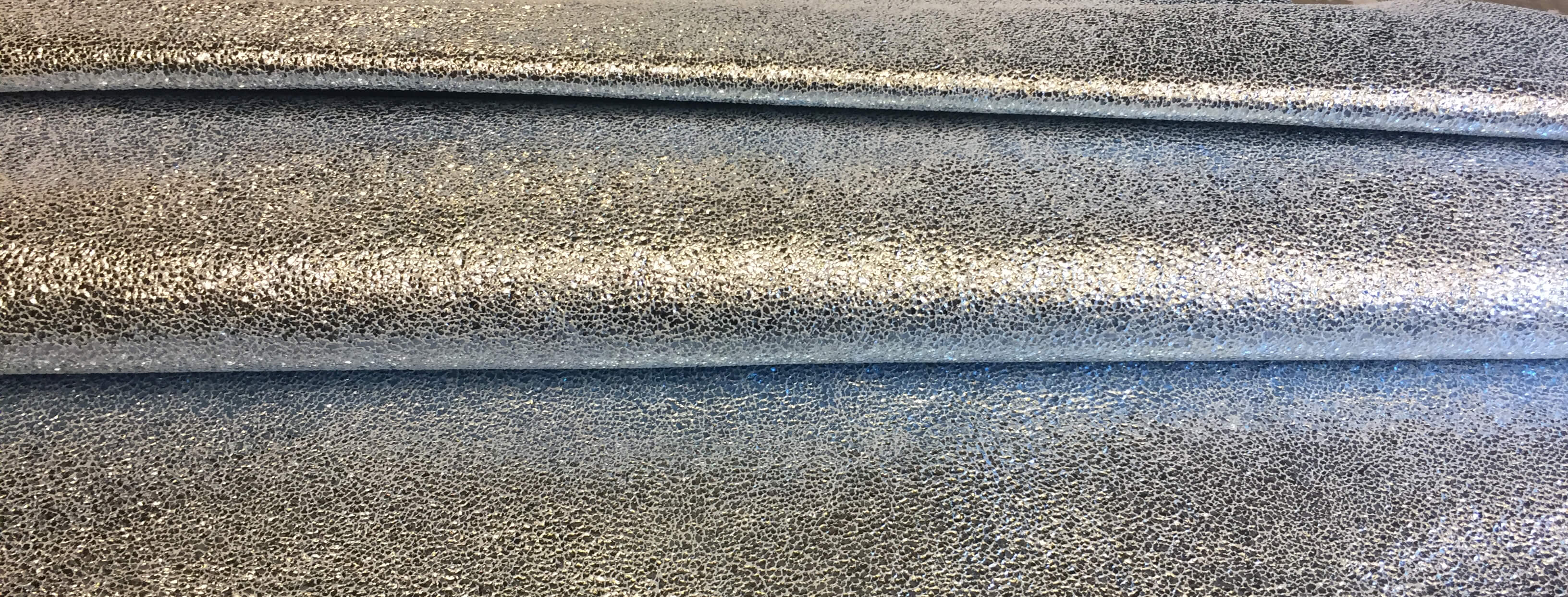 Sparkling Silver Leather Hides