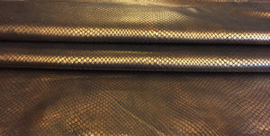 Buy Metallic Leather Hides Snakeskin Finish