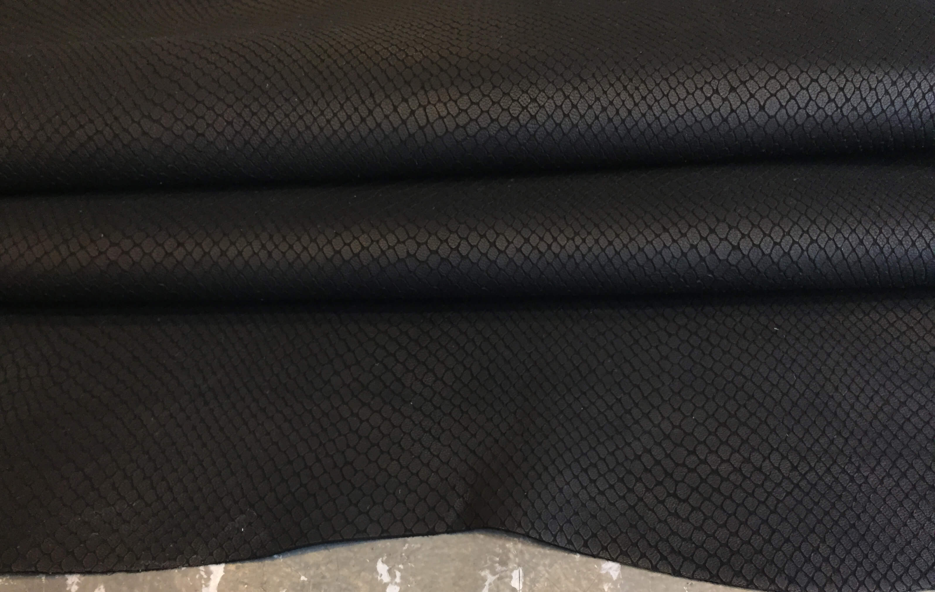 Black Snakeskin Leather Hides | Blemish Discount