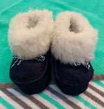 Leather Baby Moccasins With Fur Lining