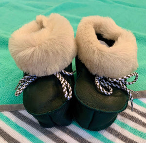 Green fur babies first shoes