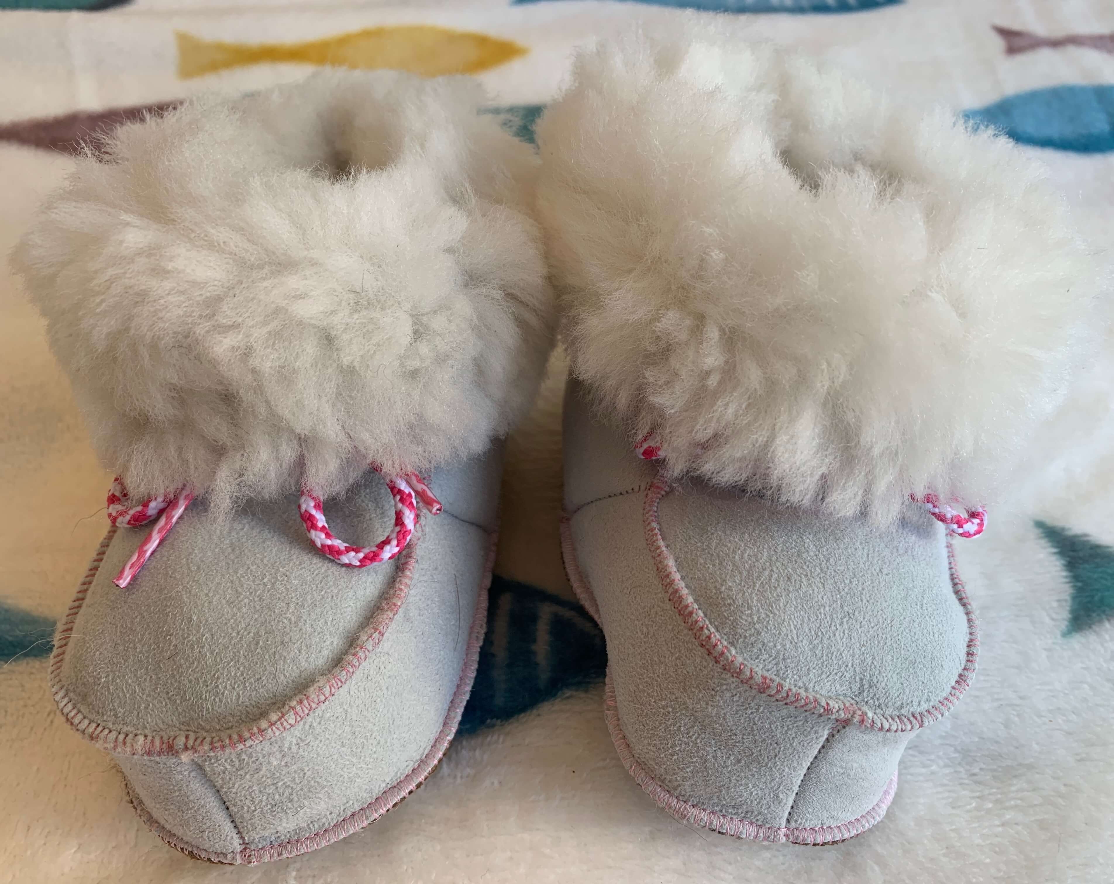 White Suede Baby Moccasins 