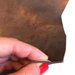 Metallic Cider Bronze Leather Hides