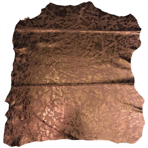 Metallic Brown Genuine leather hides for crafts