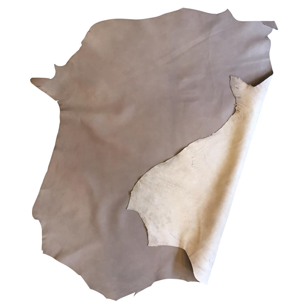 taupe colored genuine lambskin hides