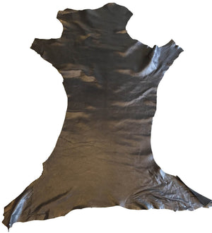 Smooth Textured Black Leather Hides | Blemish Discount