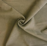 Military Green Pebbled Suede Leather Hides