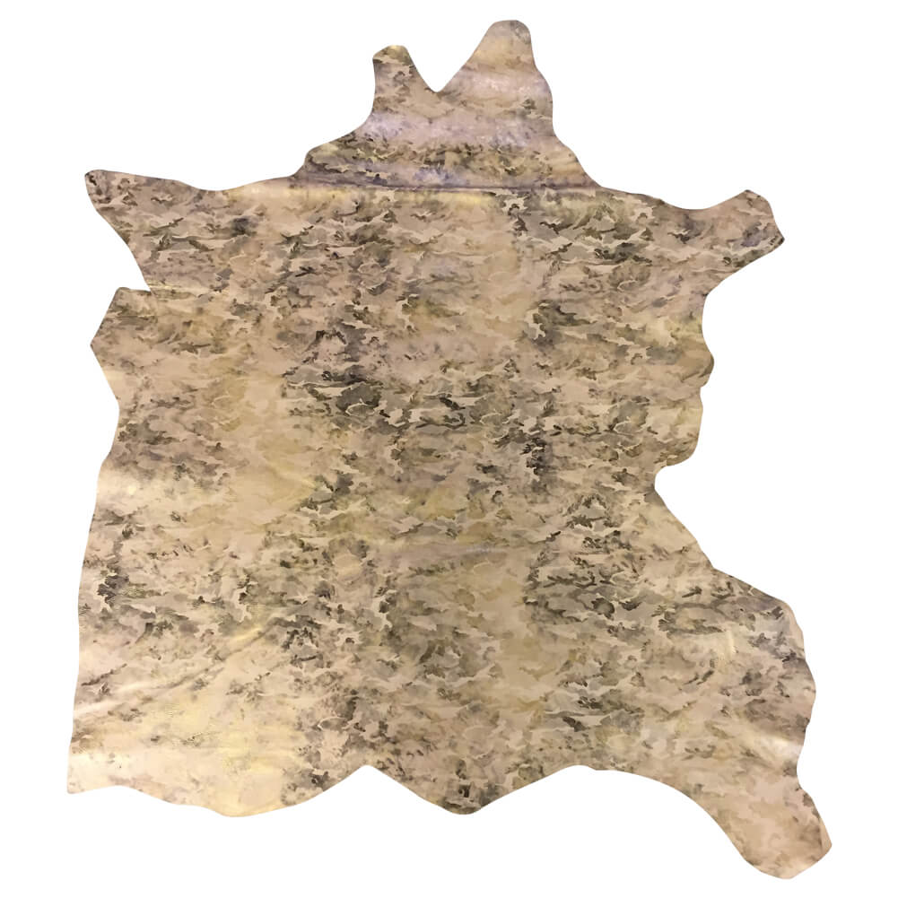 Beige Leather Hides with Camouflage Print | Blemish Discount