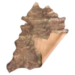 Brown Camouflage Leather Hides