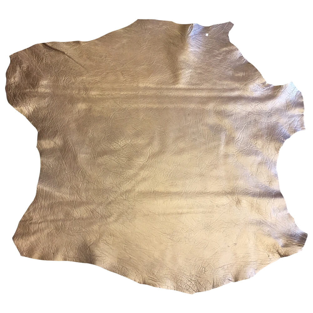 Champagne Pearlescent Leather Hides | Blemish Discount