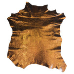 Metallic Bronze Leather Hides With Glitter Finish | Blemish Discount