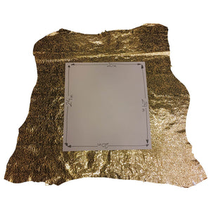 Metallic Gold Leather Hides With Bubbled Finish