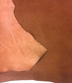 Textured Cognac Brown Leather Hides