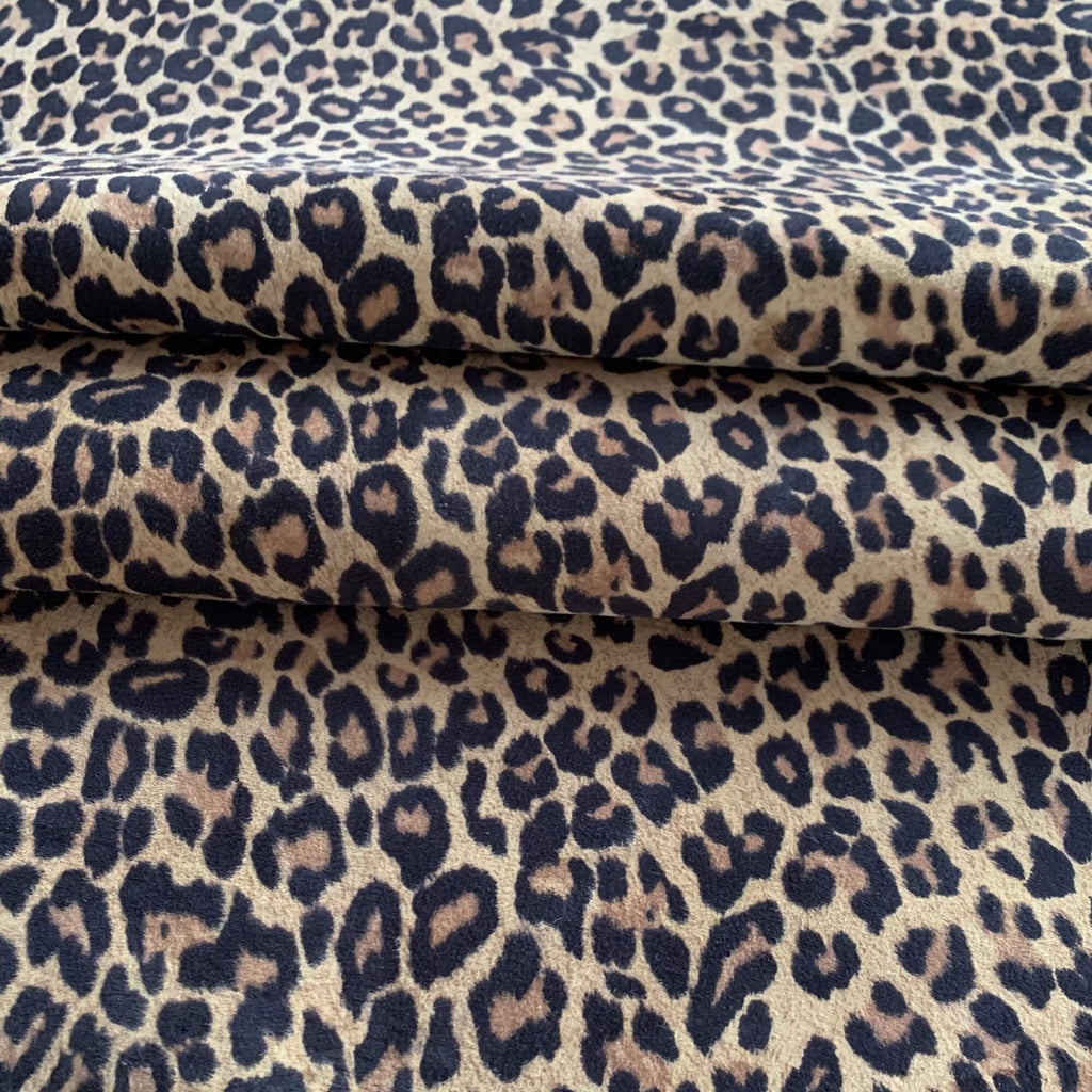 Beige Leopard Print Leather Hides