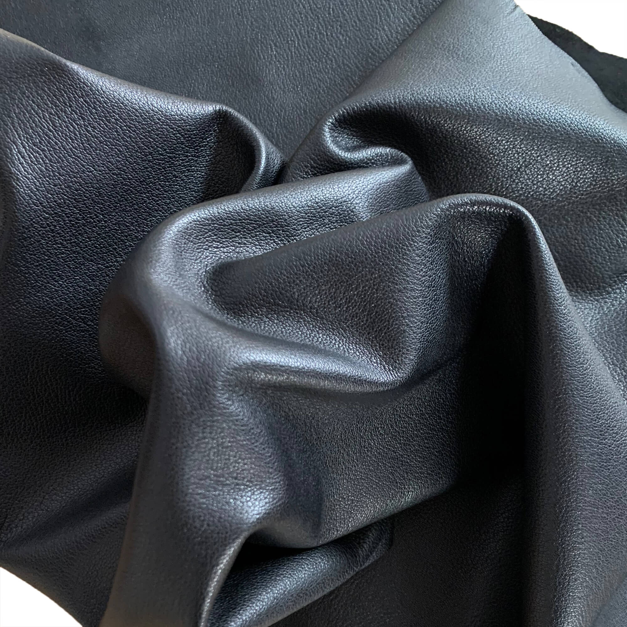 Black Genuine Leather hides