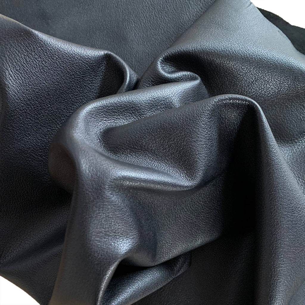 Real Genuine Black Calf Hide Leather: Thick Leather Cow Hide Black Leather  Sheets for Crafting and Cricut Maker Supplies Black, 12x12In/ 30x30cm