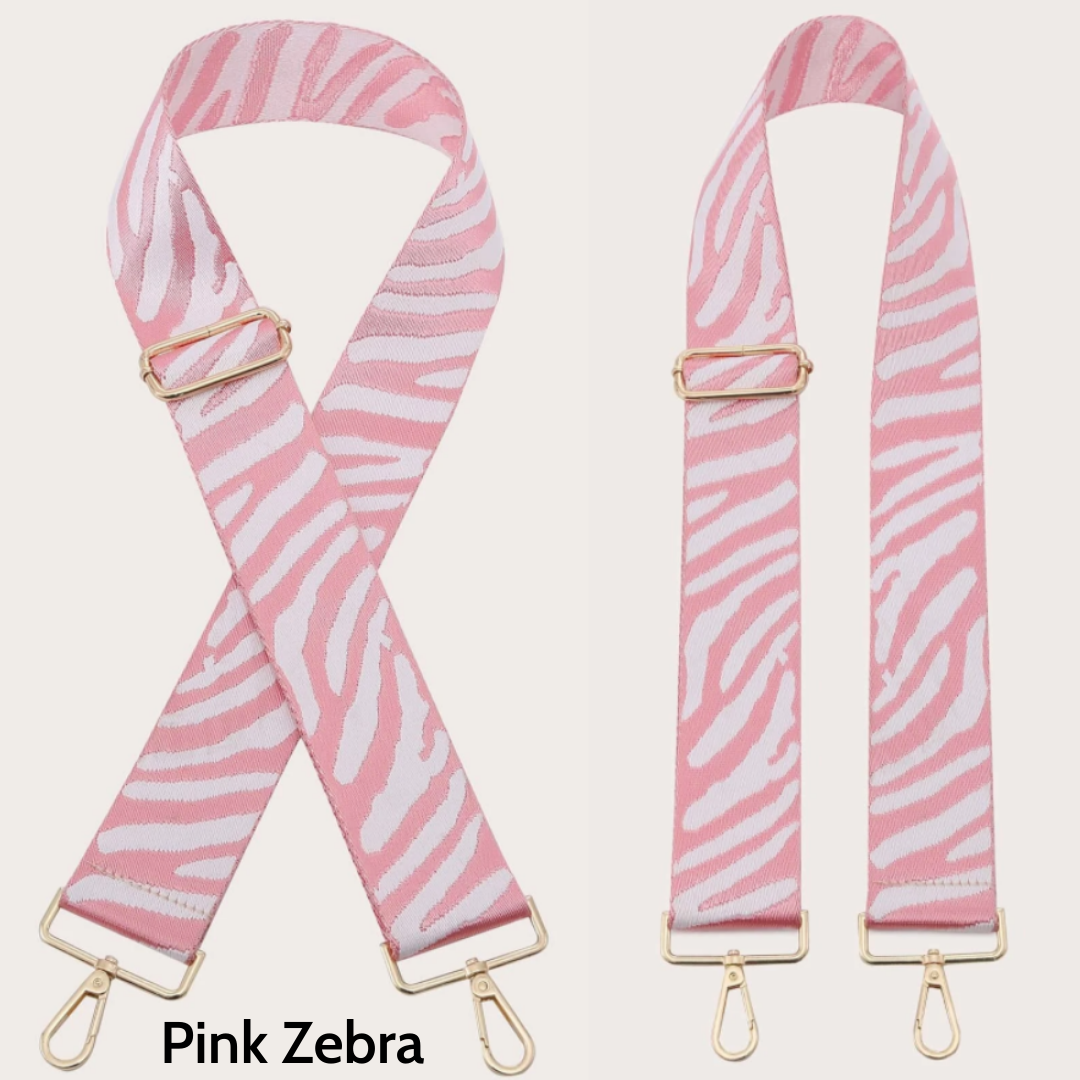 Pink Zebra Guitar Replacement Strap
