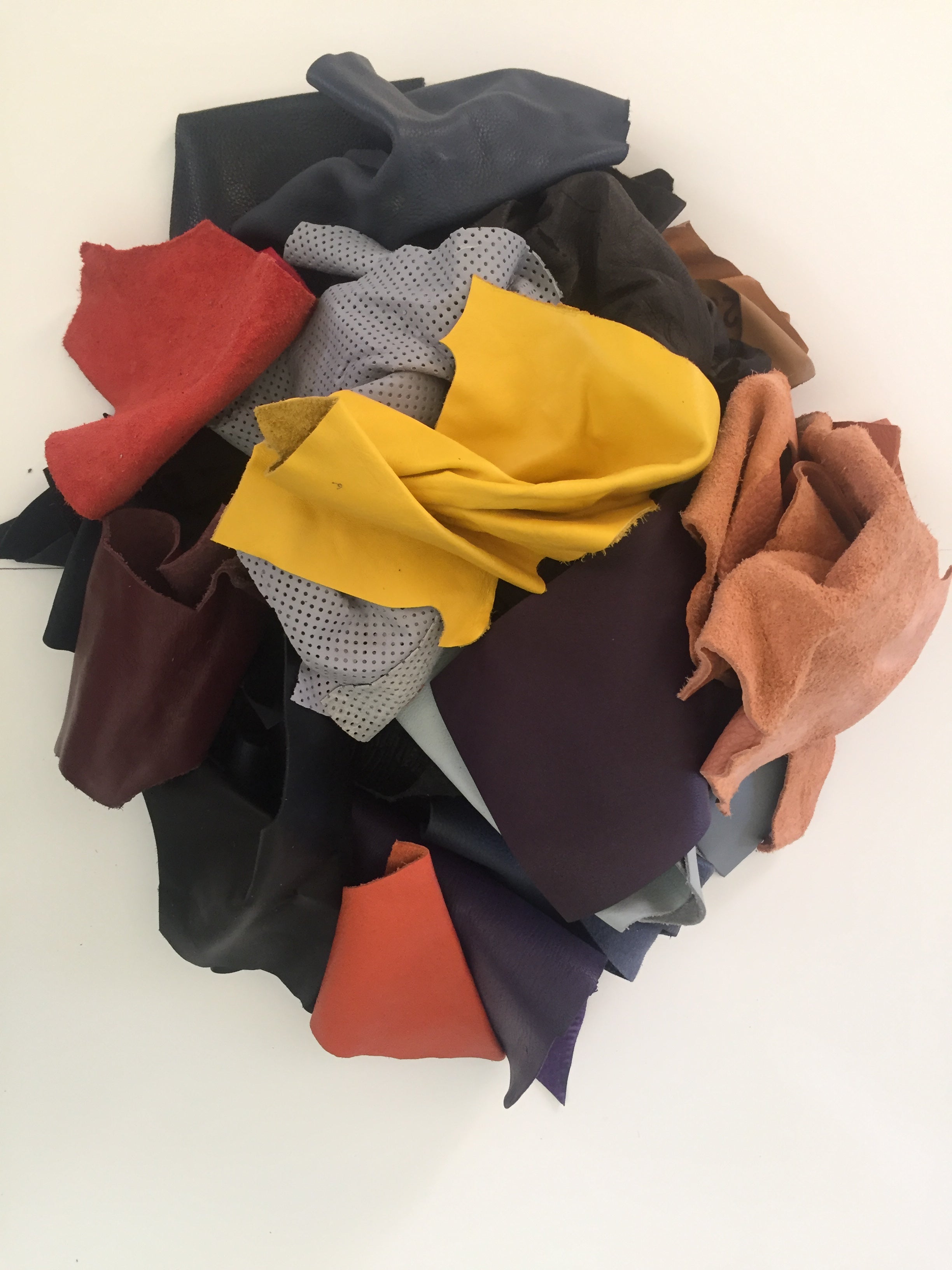 Genuine Leather Scraps, Leather Crafting Material